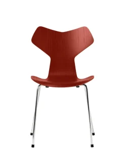 Fritz Hansen Spisebordsstole<3130 Grand Prix stol i farvet ask af Arne Jacobsen