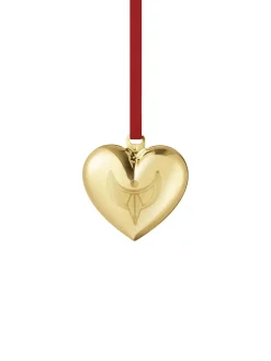 Georg Jensen Juletræspynt<2024 Julehjerte, palladiumbelagt messing fra