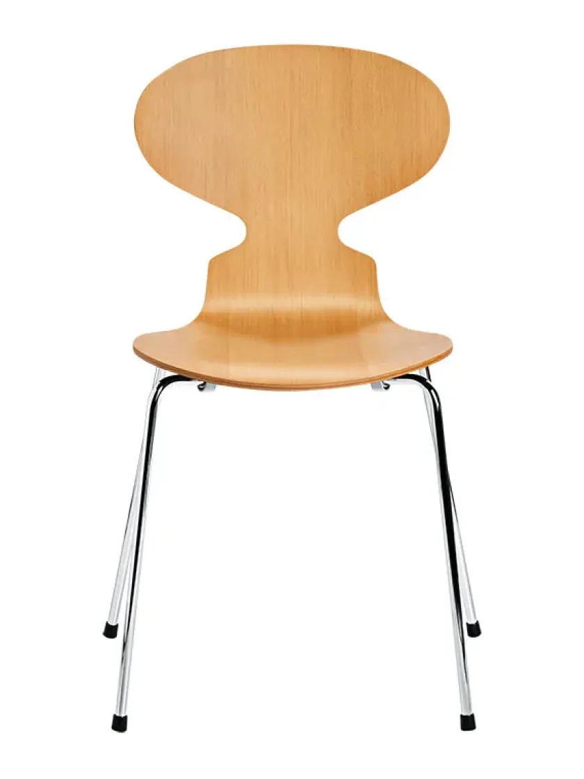 Fritz Hansen Spisebordsstole<3101 Myren Stol i natur finer af Arne Jacobsen