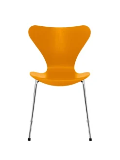 Fritz Hansen Spisebordsstole<3107 Serie 7 stol i farvet ask af Arne Jacobsen