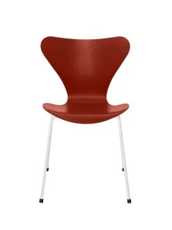 Fritz Hansen Spisebordsstole<3107 Serie 7 stol i farvet ask af Arne Jacobsen