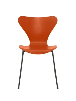 Fritz Hansen Spisebordsstole<3107 Serie 7 stol i farvet ask af Arne Jacobsen