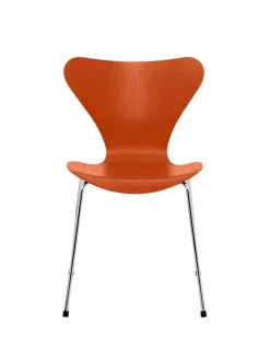 Fritz Hansen Spisebordsstole<3107 Serie 7 stol i farvet ask af Arne Jacobsen