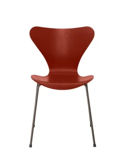 Fritz Hansen Spisebordsstole<3107 Serie 7 stol i farvet ask af Arne Jacobsen