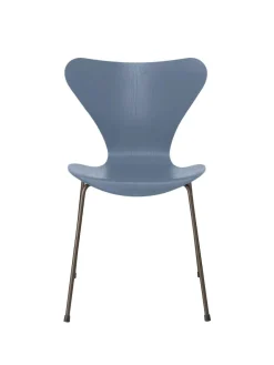 Fritz Hansen Spisebordsstole<3107 Serie 7 stol i farvet ask af Arne Jacobsen
