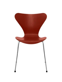 Fritz Hansen Spisebordsstole<3107 Serie 7 stol i farvet ask af Arne Jacobsen