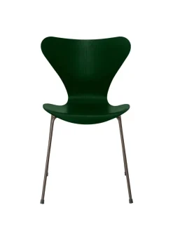 Fritz Hansen Spisebordsstole<3107 Serie 7 stol i farvet ask af Arne Jacobsen