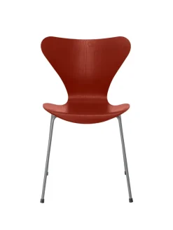Fritz Hansen Spisebordsstole<3107 Serie 7 stol i farvet ask af Arne Jacobsen