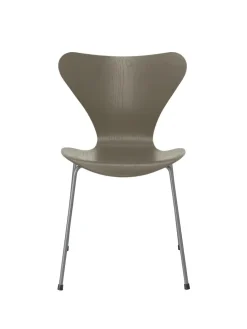 Fritz Hansen Spisebordsstole<3107 Serie 7 stol i farvet ask af Arne Jacobsen