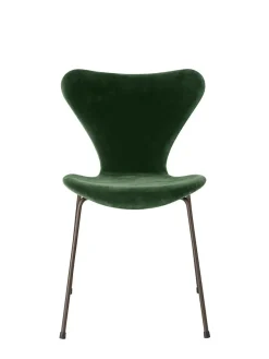 Fritz Hansen Spisebordsstole<3107 Stol, fuldpolstret velour af Arne Jacobsen