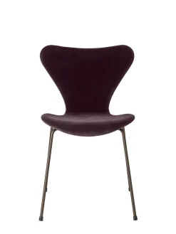 Fritz Hansen Spisebordsstole<3107 Stol, fuldpolstret velour af Arne Jacobsen