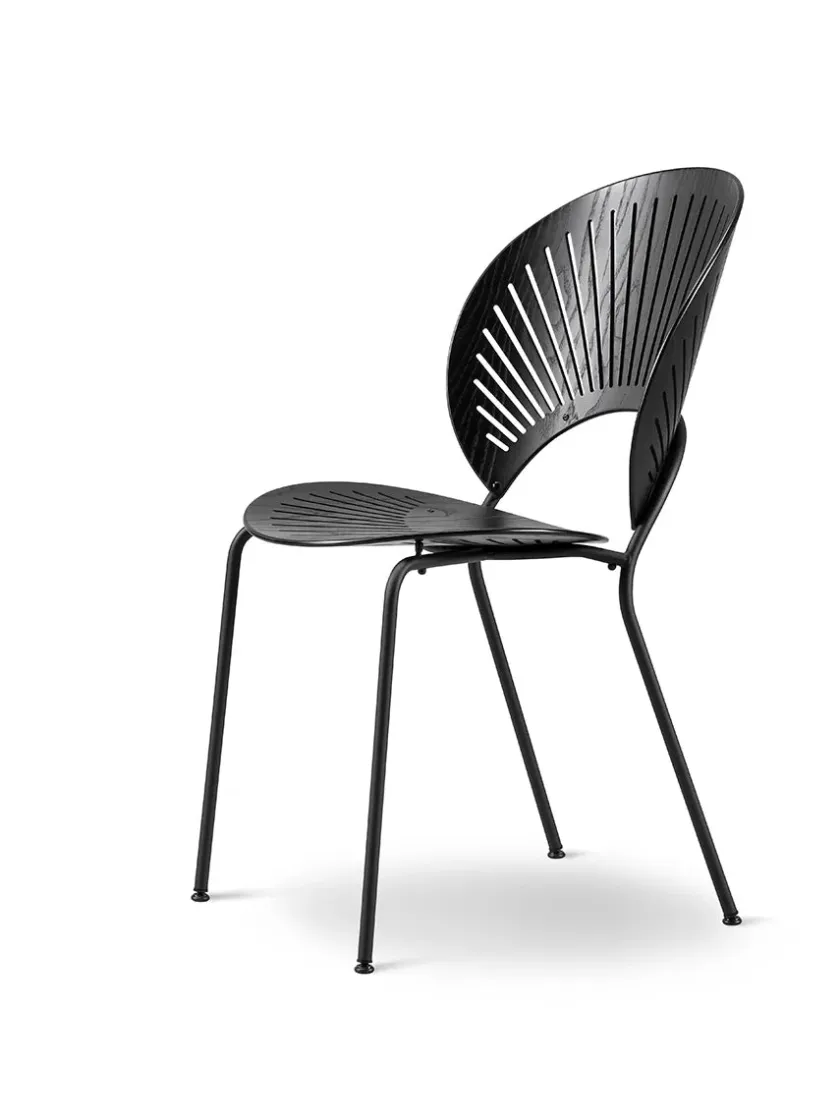 Fredericia Furniture Spisebordsstole<3398 Trinidad Stol, sort ask af Nanna Ditzel