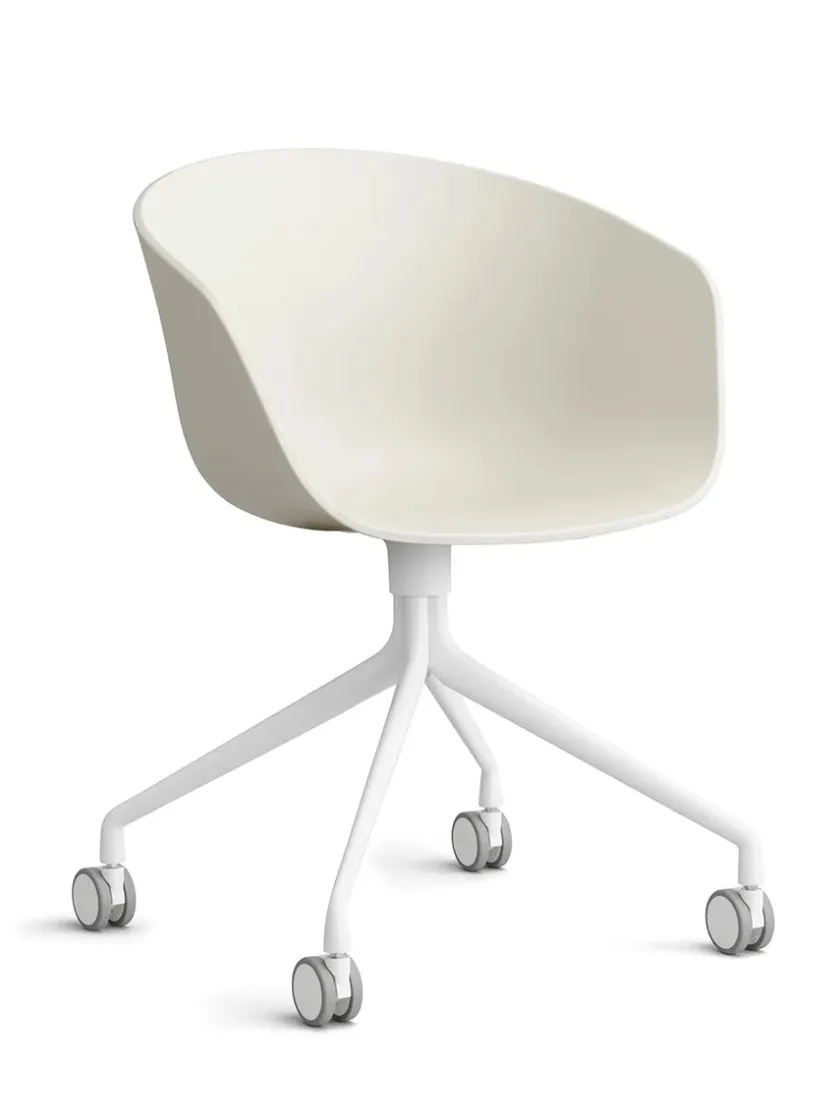 HAY Kontorstole<About a Chair AAC52 Forsidepolstret, hvid skal fra