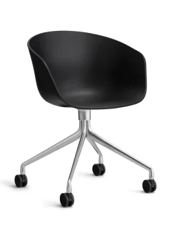 HAY Kontorstole<About a Chair AAC52 Forsidepolstret, sort skal fra