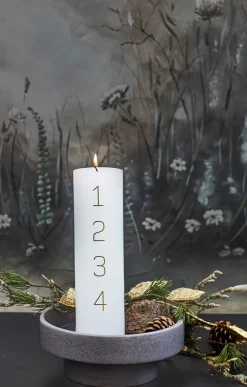 Kunstindustrien Kalenderlys & Julelysestager|Stearinlys<Adventslys, sorte tal fra