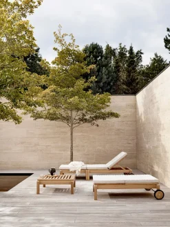 Carl Hansen & Søn Udendørs Loungemøbler|Havestole<AH604F Outdoor Lounger Fodskammel fra