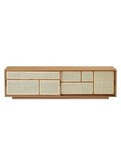 Design House Stockholm Tv-Borde|Skænke<Air Sideboard Low, oak/cane fra