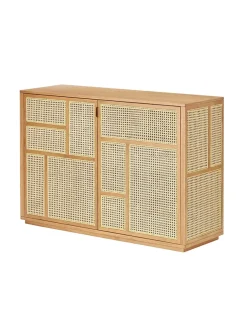 Design House Stockholm Skænke<Air Sideboard, oak/cane fra