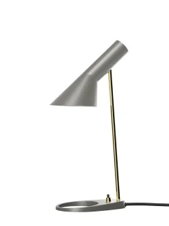 Louis Poulsen Spots<AJ Mini Table Lamp, grey/brass af Arne Jacobsen