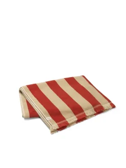 Ferm Living Badeværelsestekstiler<Alee Beach Towel, light camel/red fra