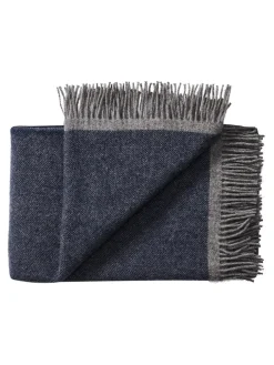 Silkeborg Uldspinderi Gaver Til Ham|Puder Og Plaider<Alrø Plaid, grey navy fra