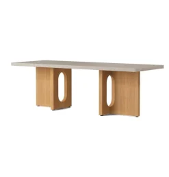 Audo Copenhagen Sofaborde<Androgyne Lounge Table, grey galaxy marble/wood fra