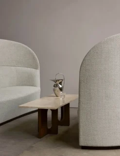 Audo Copenhagen Sofaborde<Androgyne Lounge Table, grey galaxy marble/wood fra