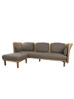 Cane-line Udendørs Loungemøbler<Arch 3-pers. Sofa m. chaise longue fra