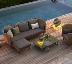 Cane-line Udendørs Loungemøbler<Arch 3-pers. Sofa m. chaise longue fra