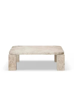 New Works Sofaborde<Atlas Sofabord 820x820, Smoked Oak fra