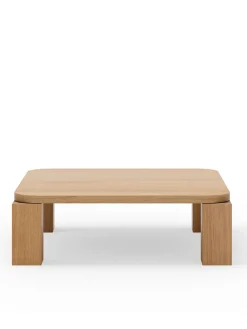 New Works Sofaborde<Atlas Sofabord 820x820, Smoked Oak fra