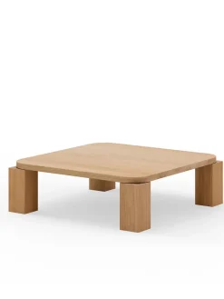 New Works Sofaborde<Atlas Sofabord 820x820, Smoked Oak fra