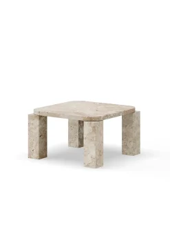 New Works Sofaborde<Atlas Sofabord 600x600, Unfilled Travertine fra