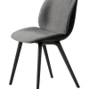 GUBI Spisebordsstole<Beetle Chair, forsidepolstret, sort skal fra