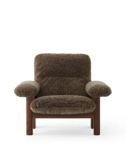 Audo Copenhagen Lænestole<Brasilia Lounge Chair, Dark Stained Oak Sheepskin Root fra