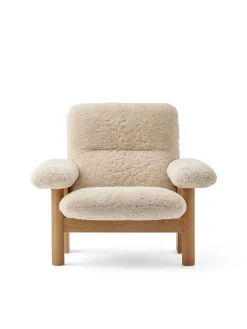 Audo Copenhagen Lænestole<Brasilia Lounge Chair, Natural Oak Sheepskin Nature fra