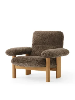 Audo Copenhagen Lænestole<Brasilia Lounge Chair, Natural Oak Sheepskin Root fra