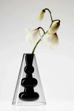 Tom Dixon Vaser<Bump Vase Cone Black fra