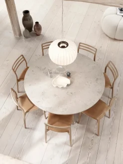 Vipp Spiseborde<Cabin bord Ø150, grå marmor fra