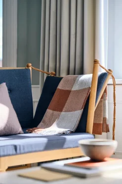 Silkeborg Uldspinderi Puder Og Plaider<Caracas Plaid, marina fra