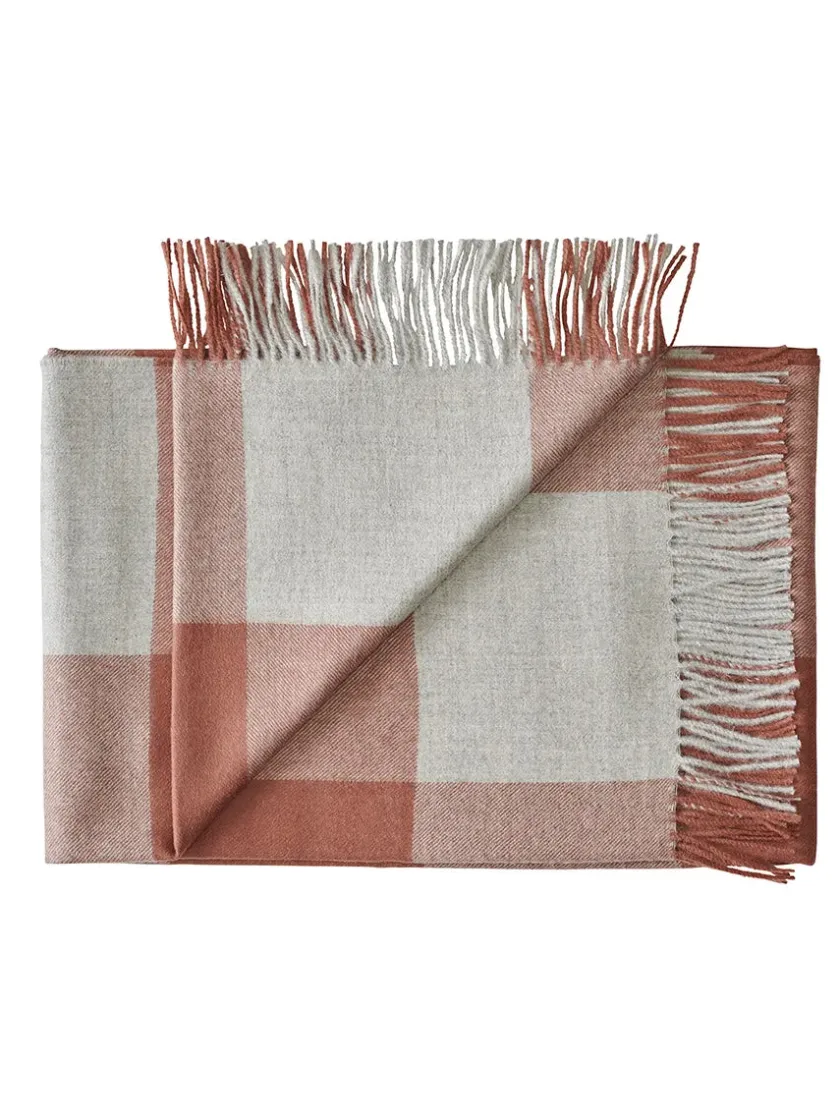 Silkeborg Uldspinderi Puder Og Plaider<Caracas Plaid, rosewood fra