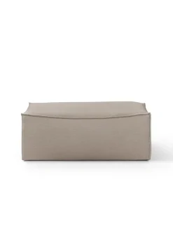Ferm Living Puffer|Sofaer<Catena Pouf Cotton Linen, natural fra