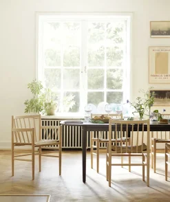 FDB Møbler Spiseborde<C63E Bjørk Spisebord inkl. 2 Tillægsplader, olieret eg fra