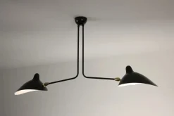 Editions Serge Mouille Spots<Ceiling Lamp w/2 Fixed Arms af Serge Mouille