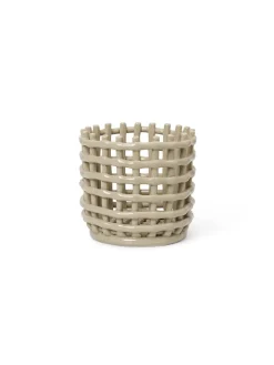 Ferm Living Service<Ceramic Basket, oval fra