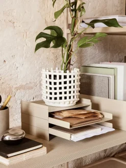Ferm Living Service<Ceramic Basket, oval fra