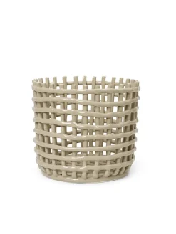 Ferm Living Service<Ceramic Basket, oval fra