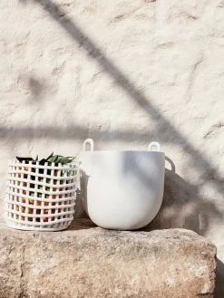 Ferm Living Service<Ceramic Basket, oval fra