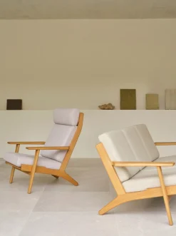 Carl Hansen & Søn Loungestole|Lænestole<CH291 loungestol, eg olie af Hans J. Wegner