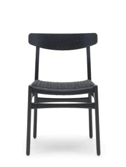 Carl Hansen & Søn Spisebordsstole<CH23 Spisestol, sort eg med sort flet af Hans J. Wegner